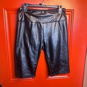 Shinestar Faux Leather Shorts